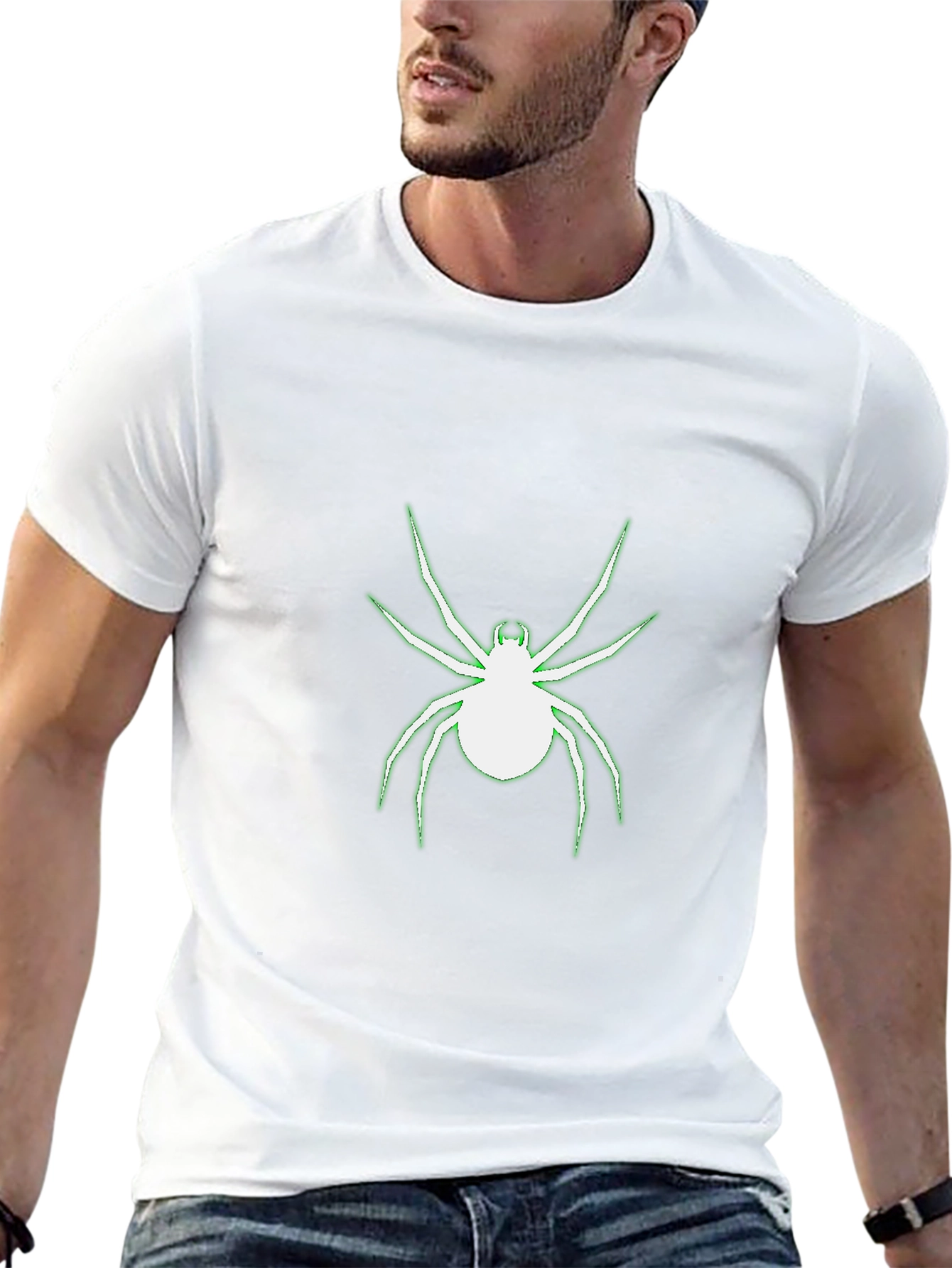 Glow Spider Graphic Black T-Shirt
