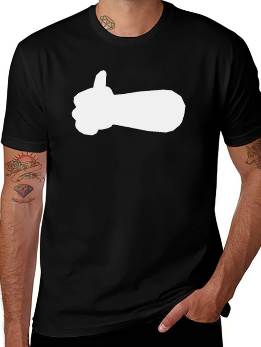 Thumbs Up Graphic Tee - Black Casual Shirt