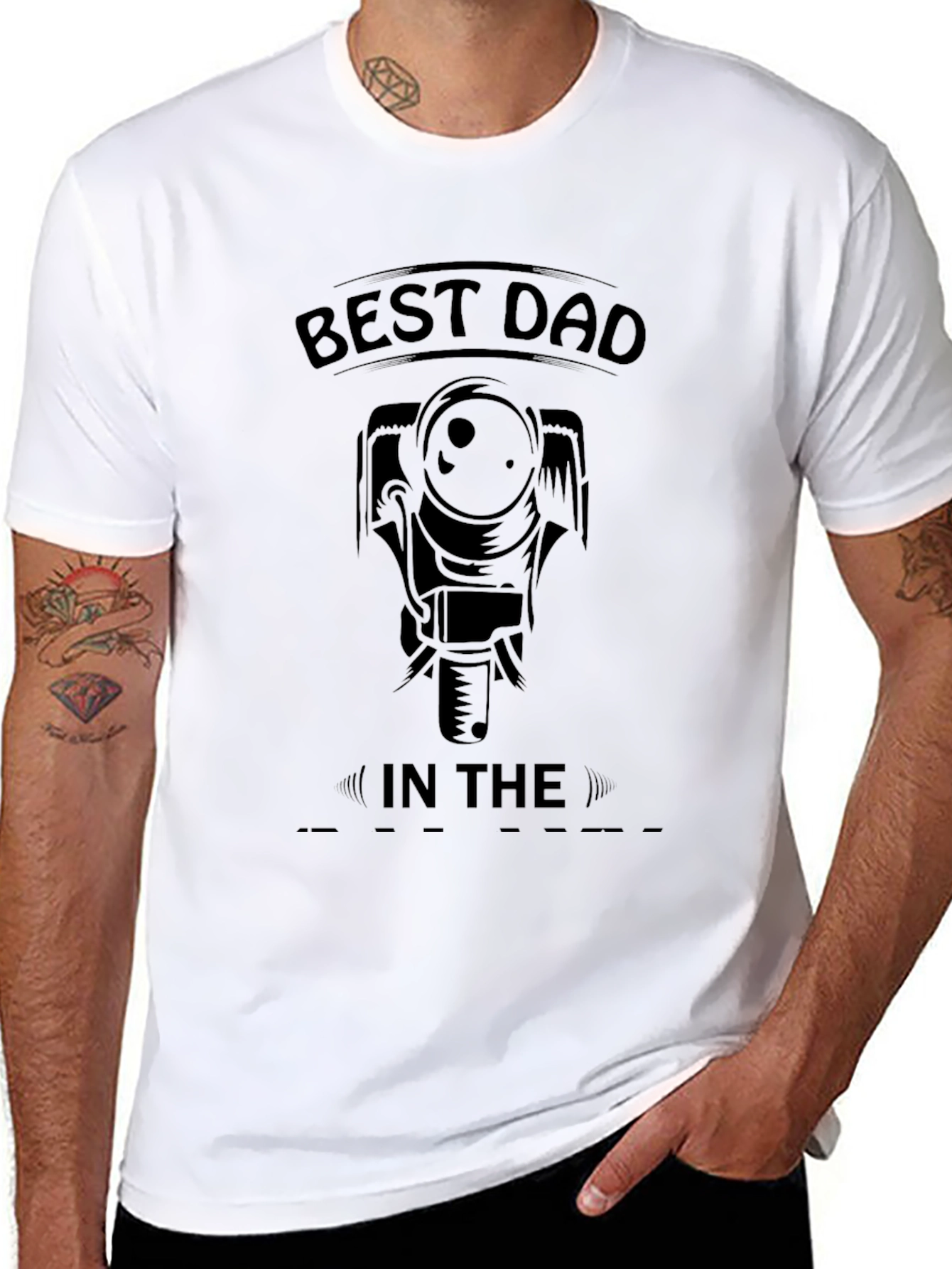 Best Dad Camera Graphic Tee - Black
