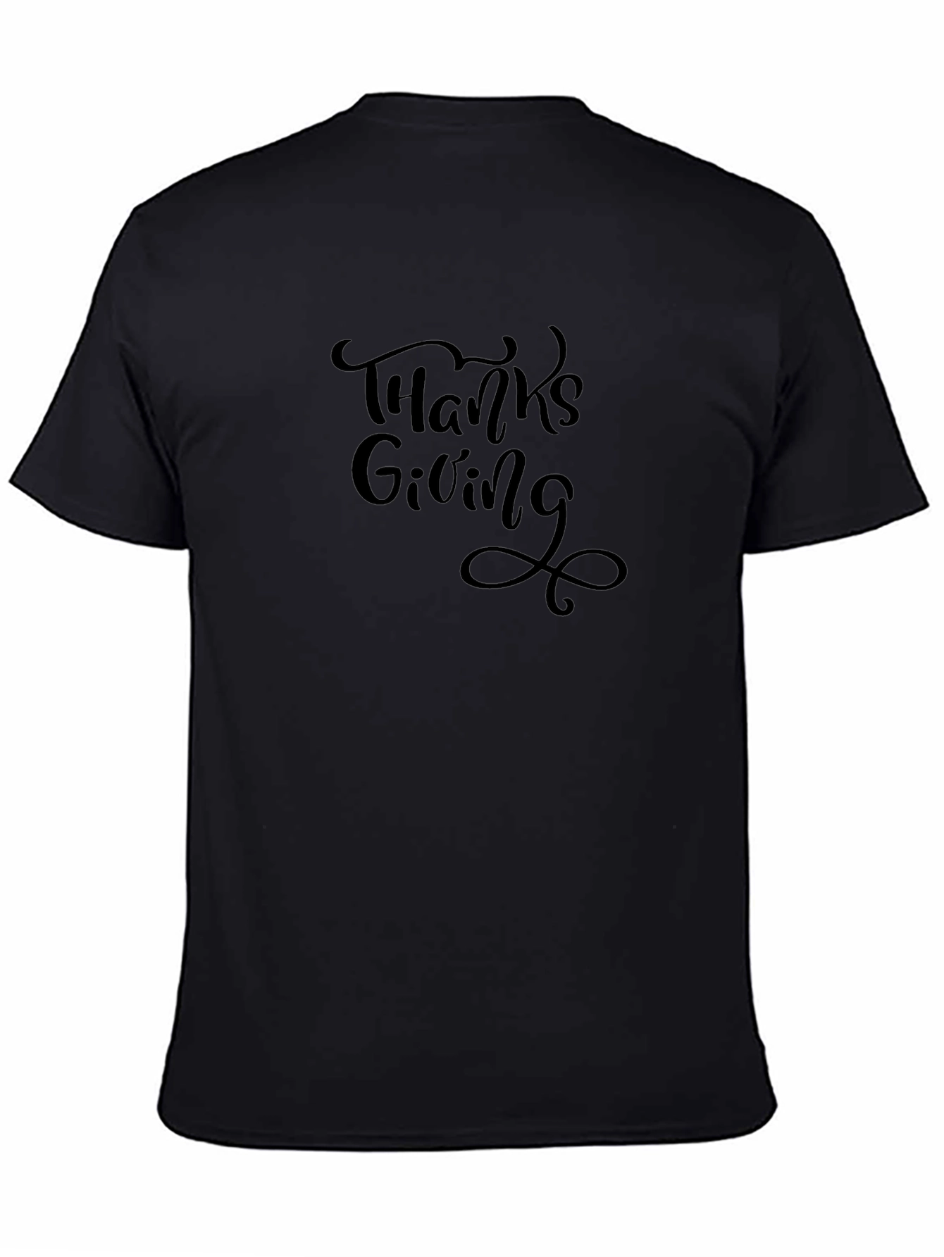 Thanksgiving Graphic Black T-Shirt