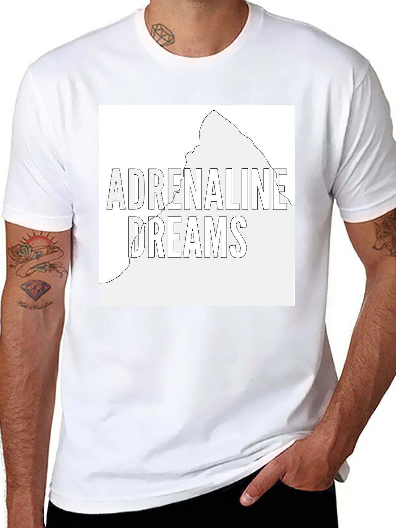 Adrenaline Dreams Graphic Tee - Black Cotton T-Shirt