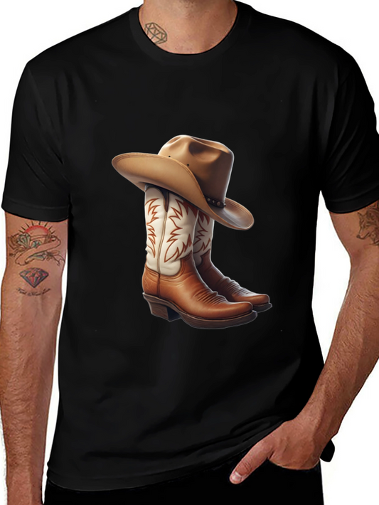Cowboy Boots & Hat Graphic Tee