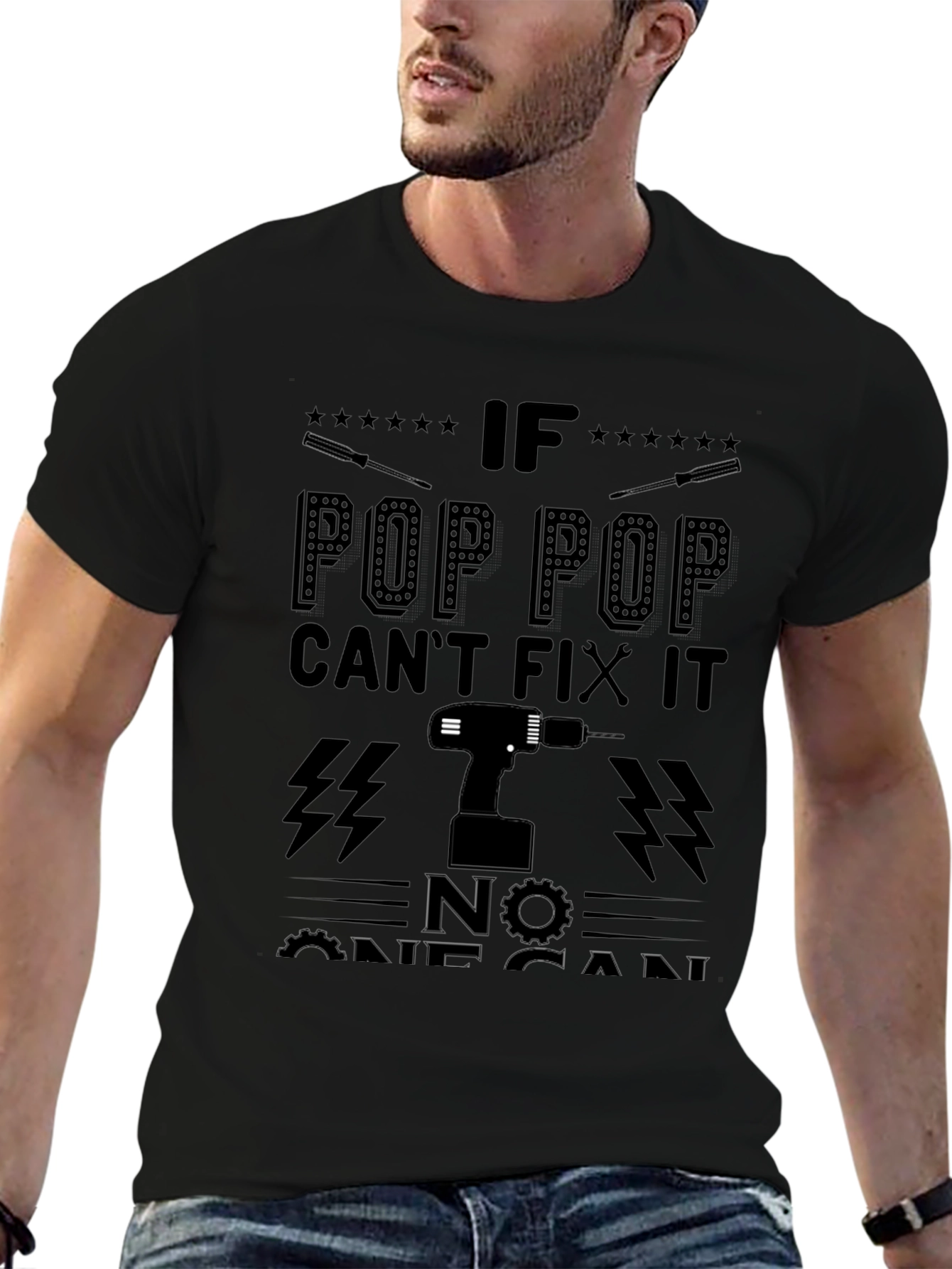 Pop Pop Can Fix It - Graphic T-Shirt