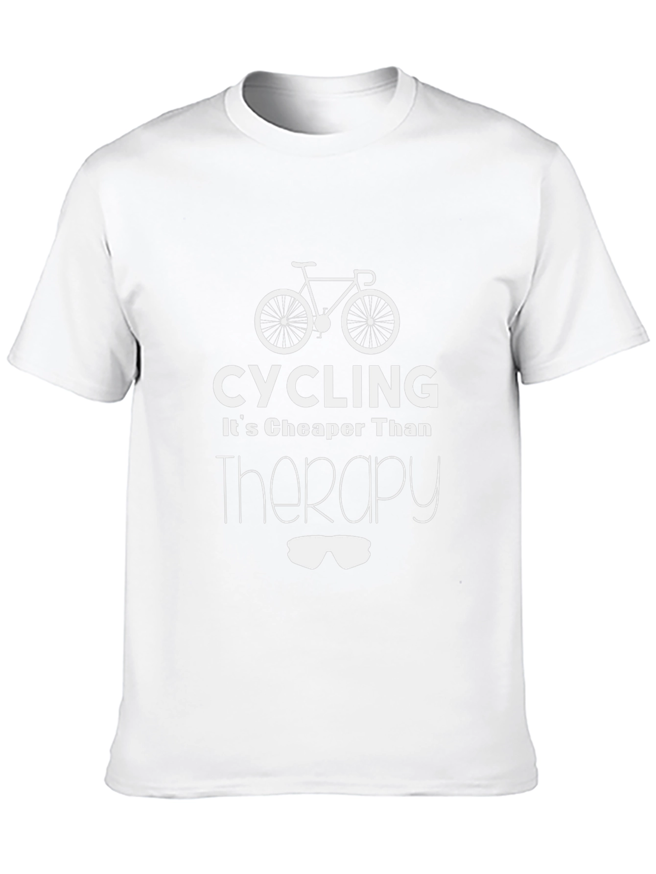 Cycling Cheaper Than Therapy Black Graphic Tee