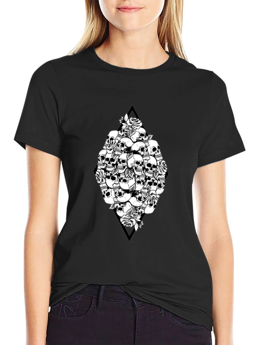 Skull & Rose Graphic Black T-Shirt