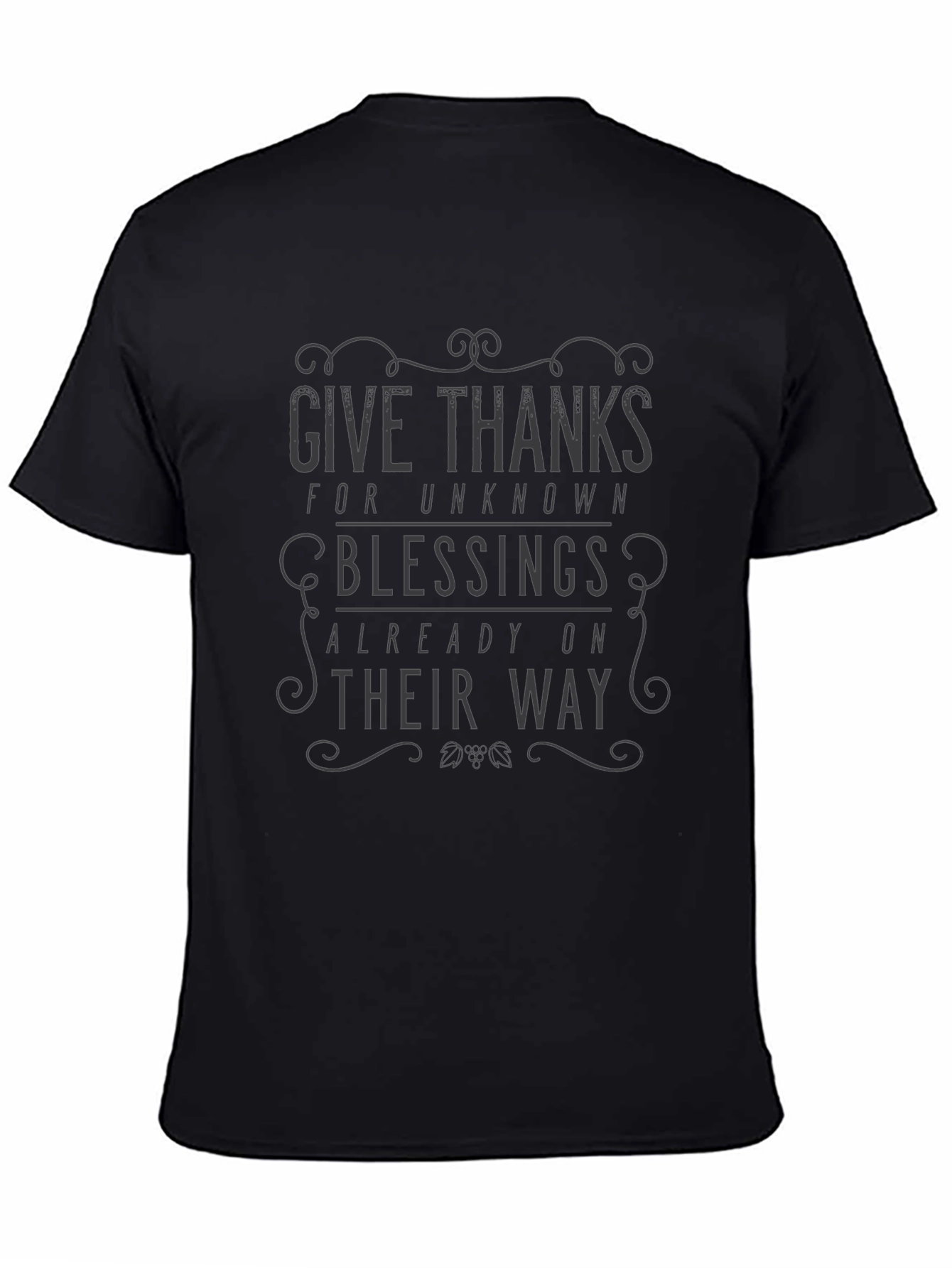 Give Thanks Graphic T-Shirt - Unisex Black Tee