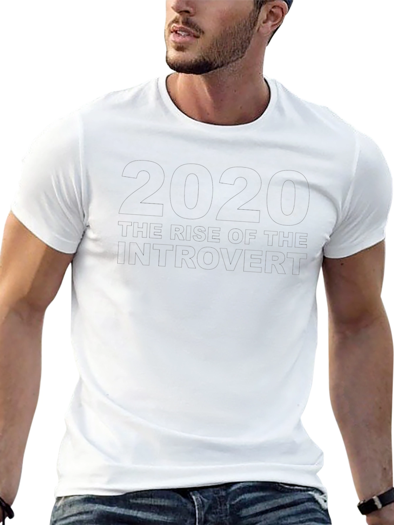 2020 Introvert T-Shirt - Black Crew Neck