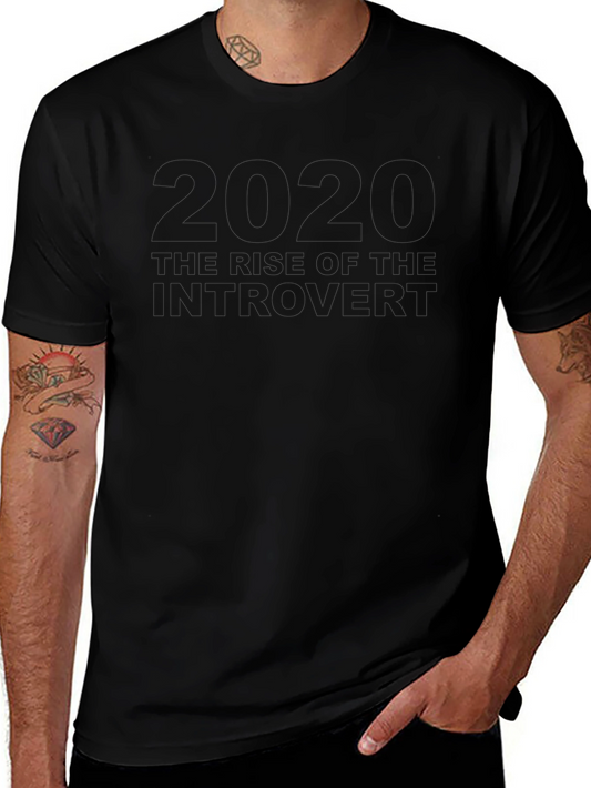 2020 Introvert T-Shirt - Black Crew Neck
