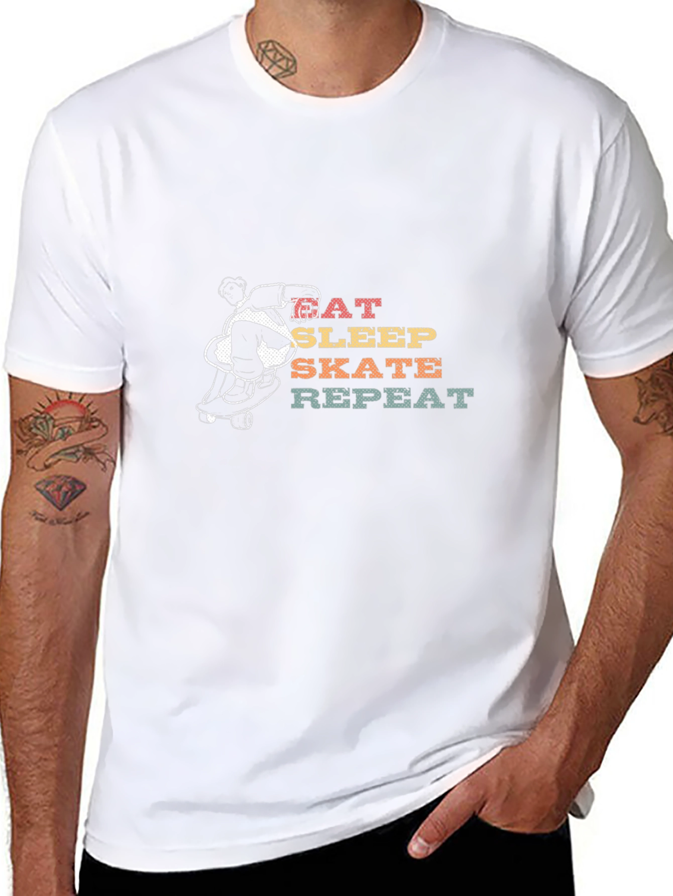 Eat Sleep Skate Repeat Graphic Tee