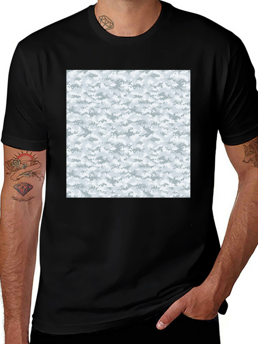 Urban Camo T-Shirt - Black Cotton Blend Modern Style