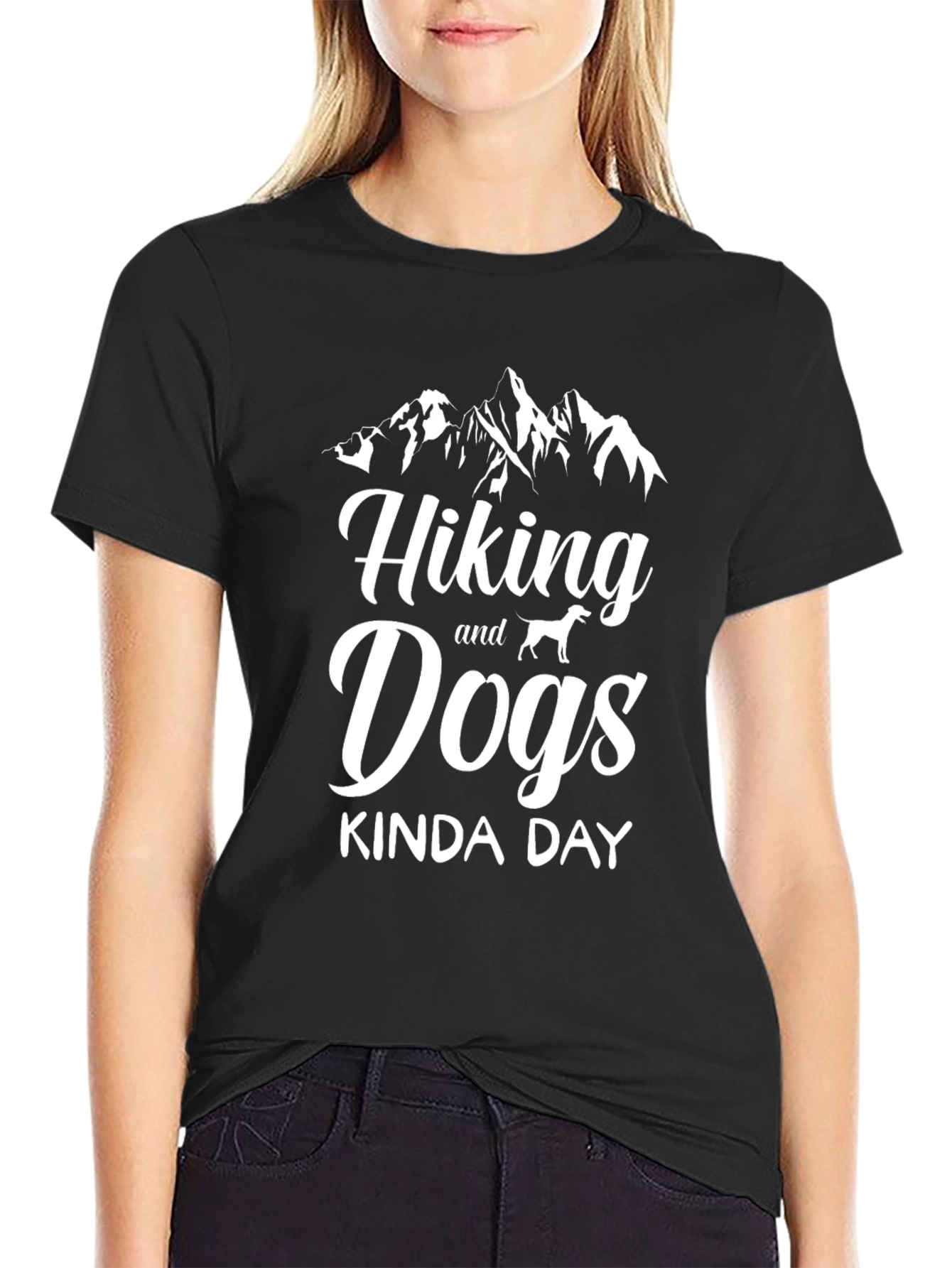 Hiking and Dogs Kinda Day Graphic Tee