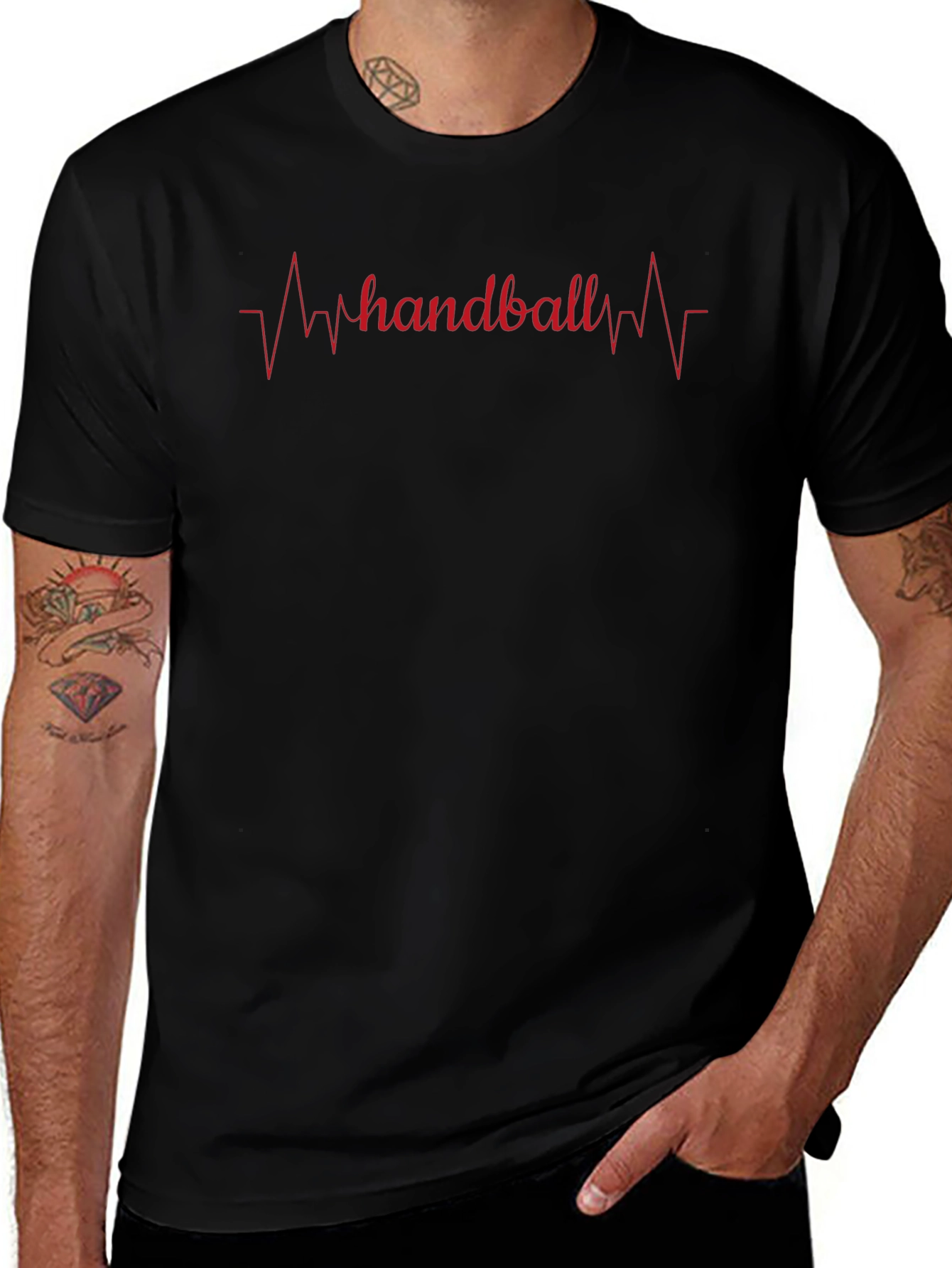Handball Heartbeat T-Shirt - Passionate Player Tee