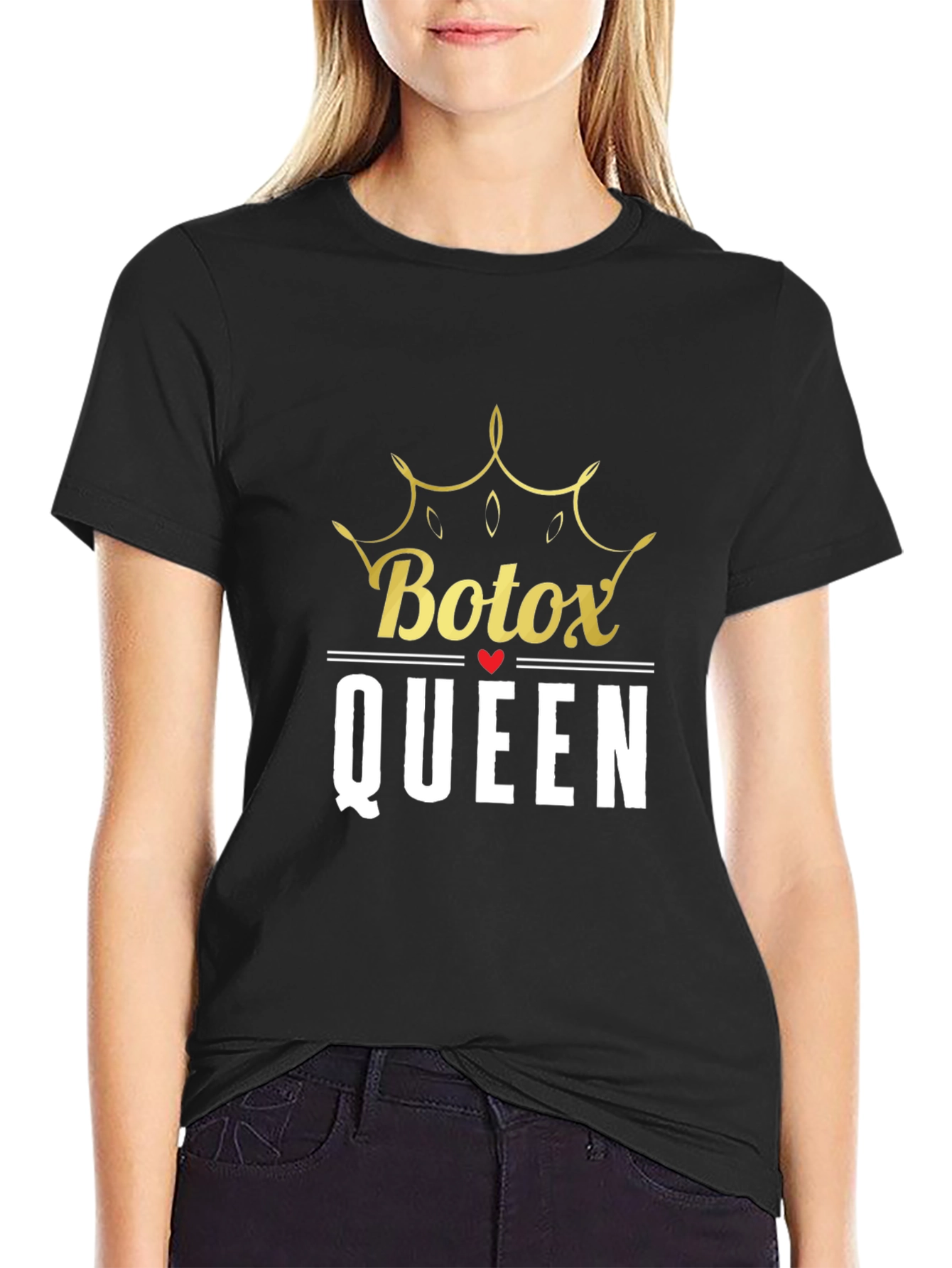 Botox Queen Graphic Tee - Black Cotton T-Shirt