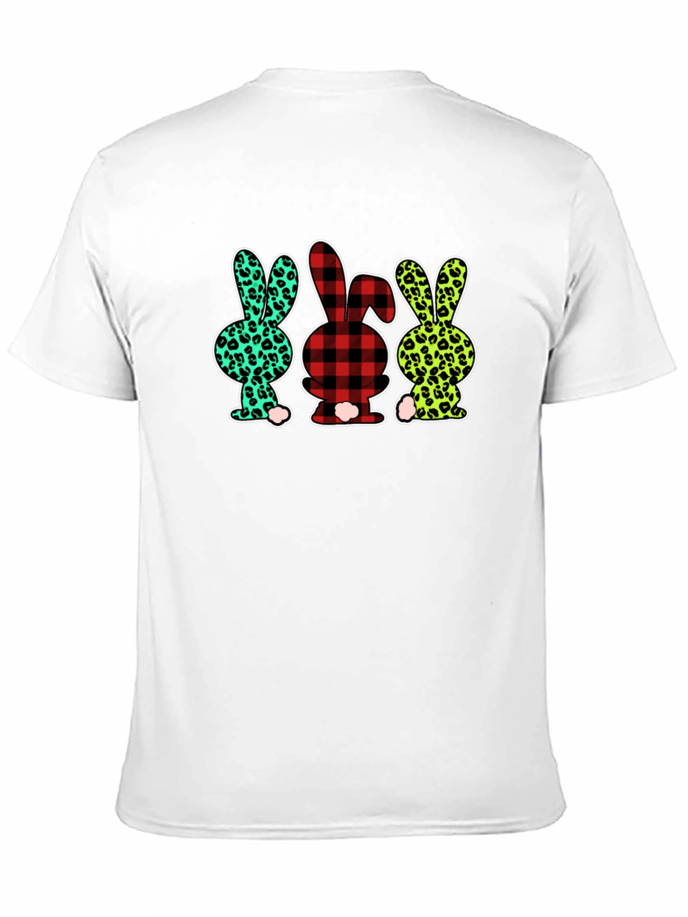 Easter Bunny Print Black T-Shirt