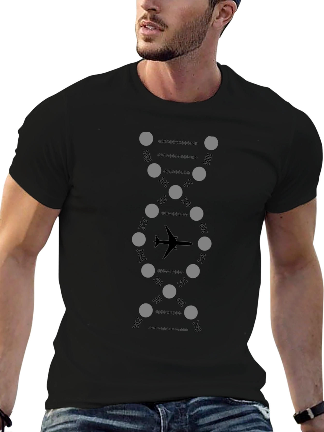 Airplane DNA Graphic Tee - Aviation Inspired T-Shirt