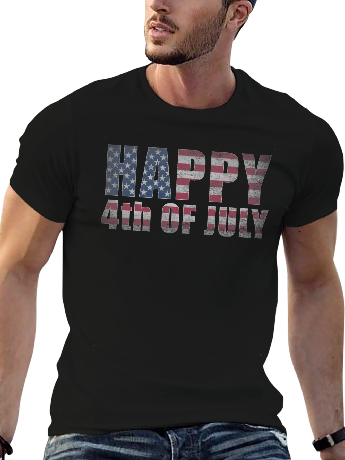 Happy 4th of July Patriotic American Flag T-Shirt
