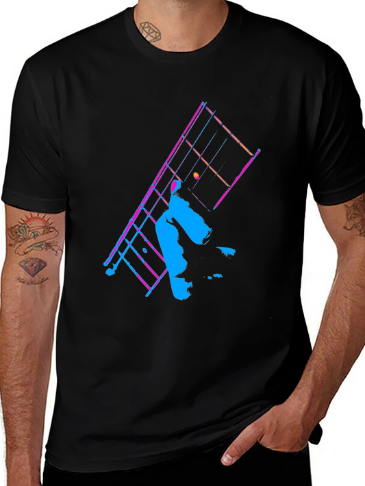 Retro Synthwave Tennis Graphic Tee