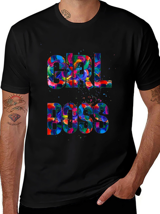 Girl Boss Graphic Tee - Colorful Design Comfortable Fit