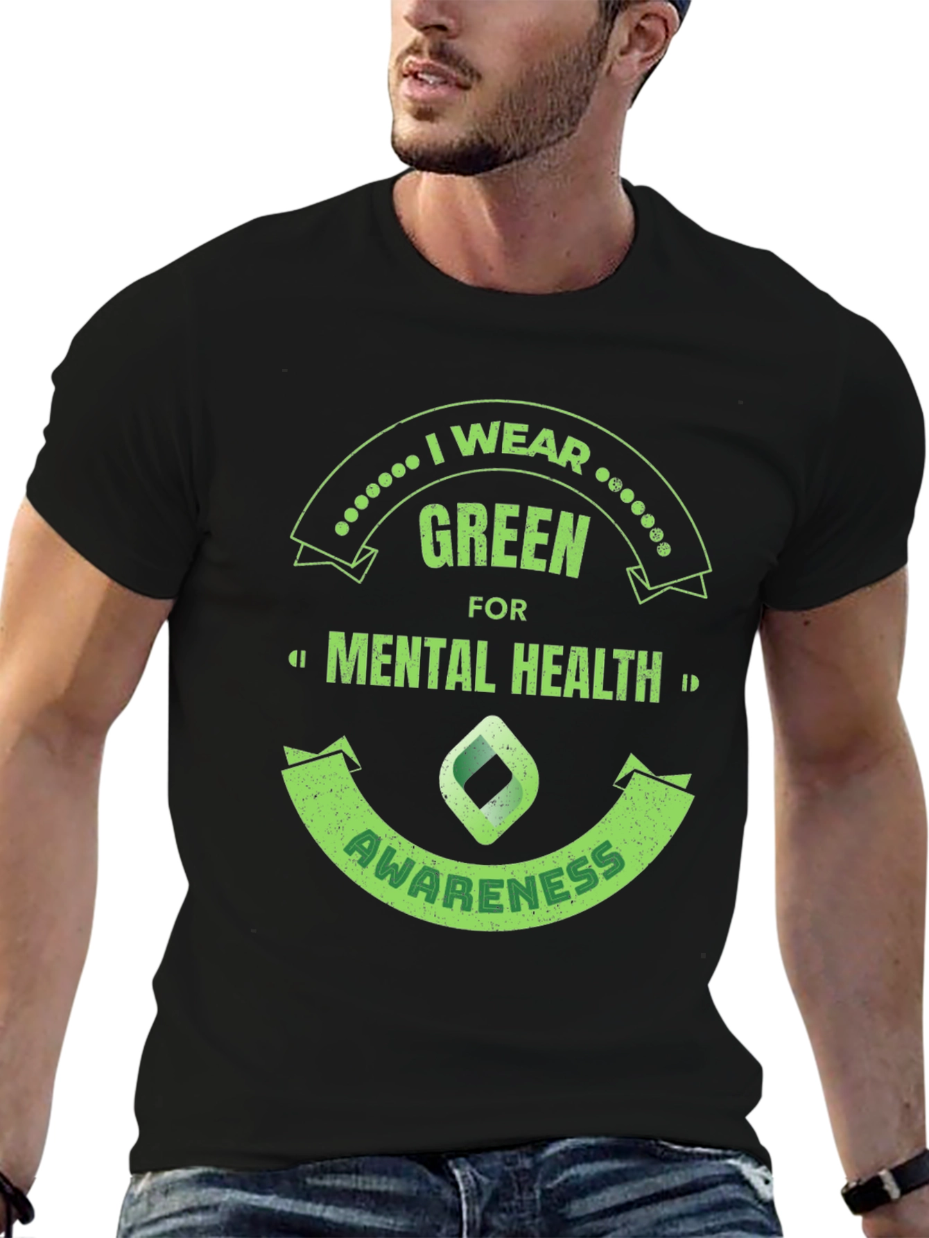 Green Mental Health Awareness T-Shirt