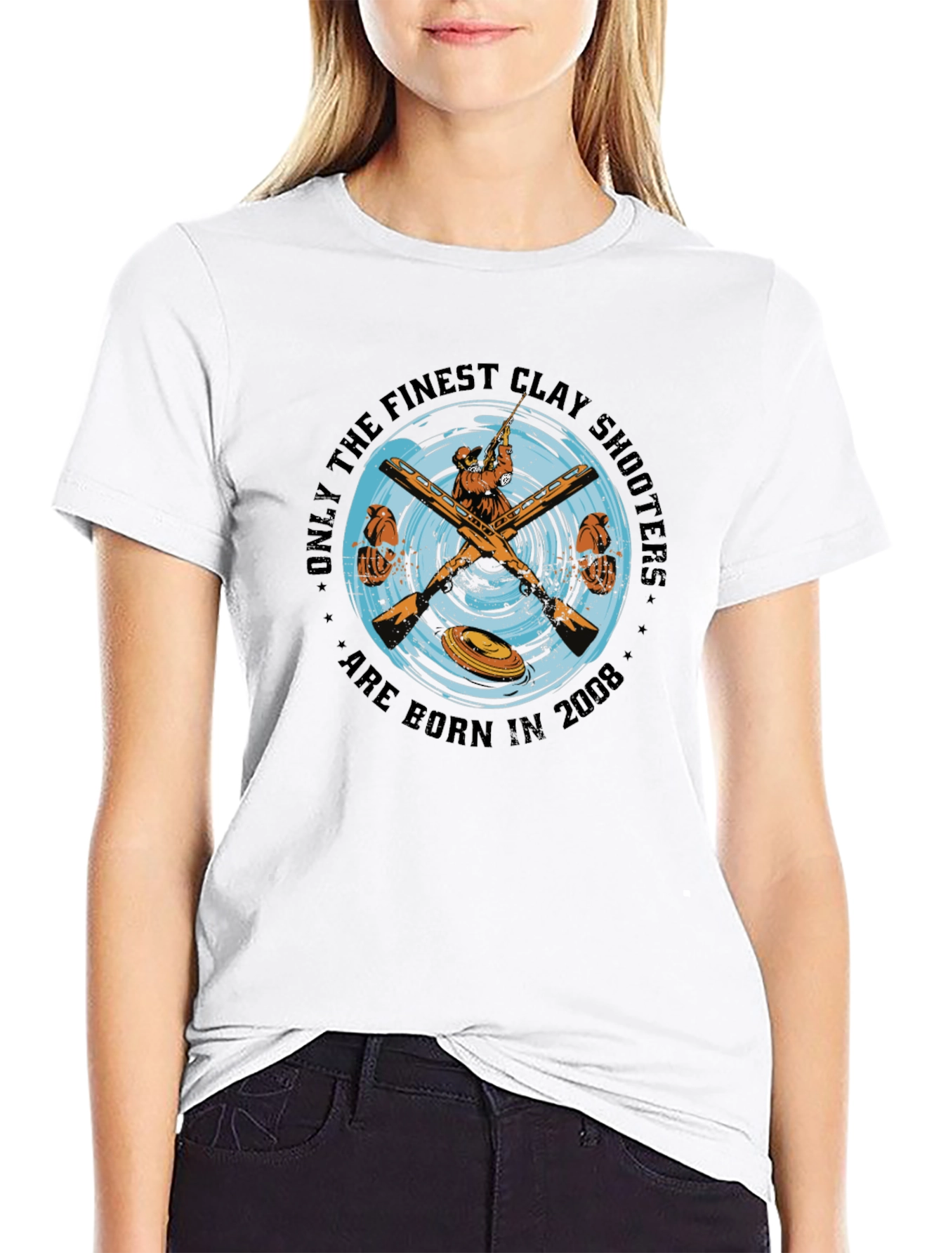 Clay Shooters Born in 2008 Black T-Shirt