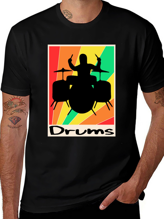 Retro Drums Graphic T-Shirt