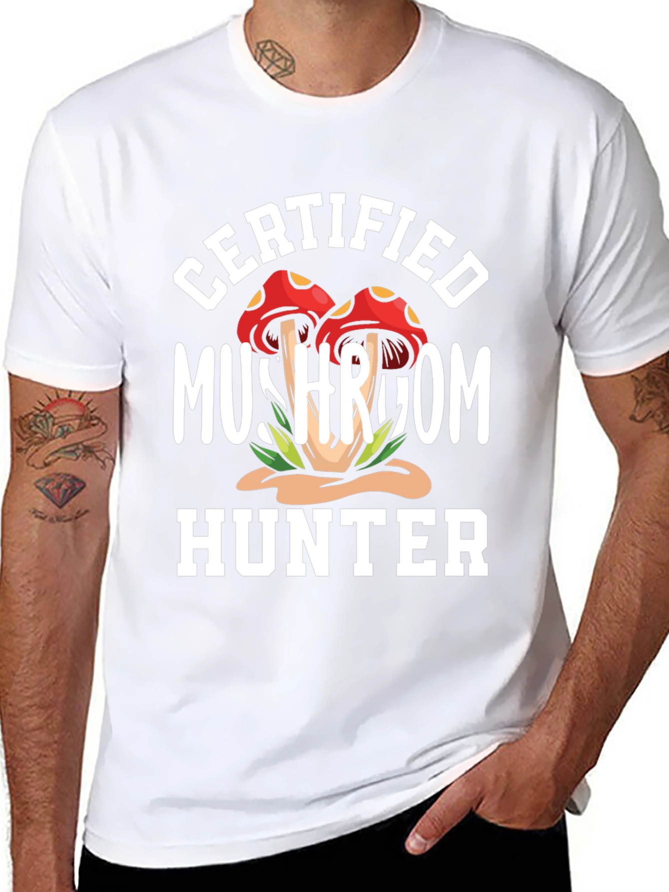 Certified Mushroom Hunter Black T-Shirt