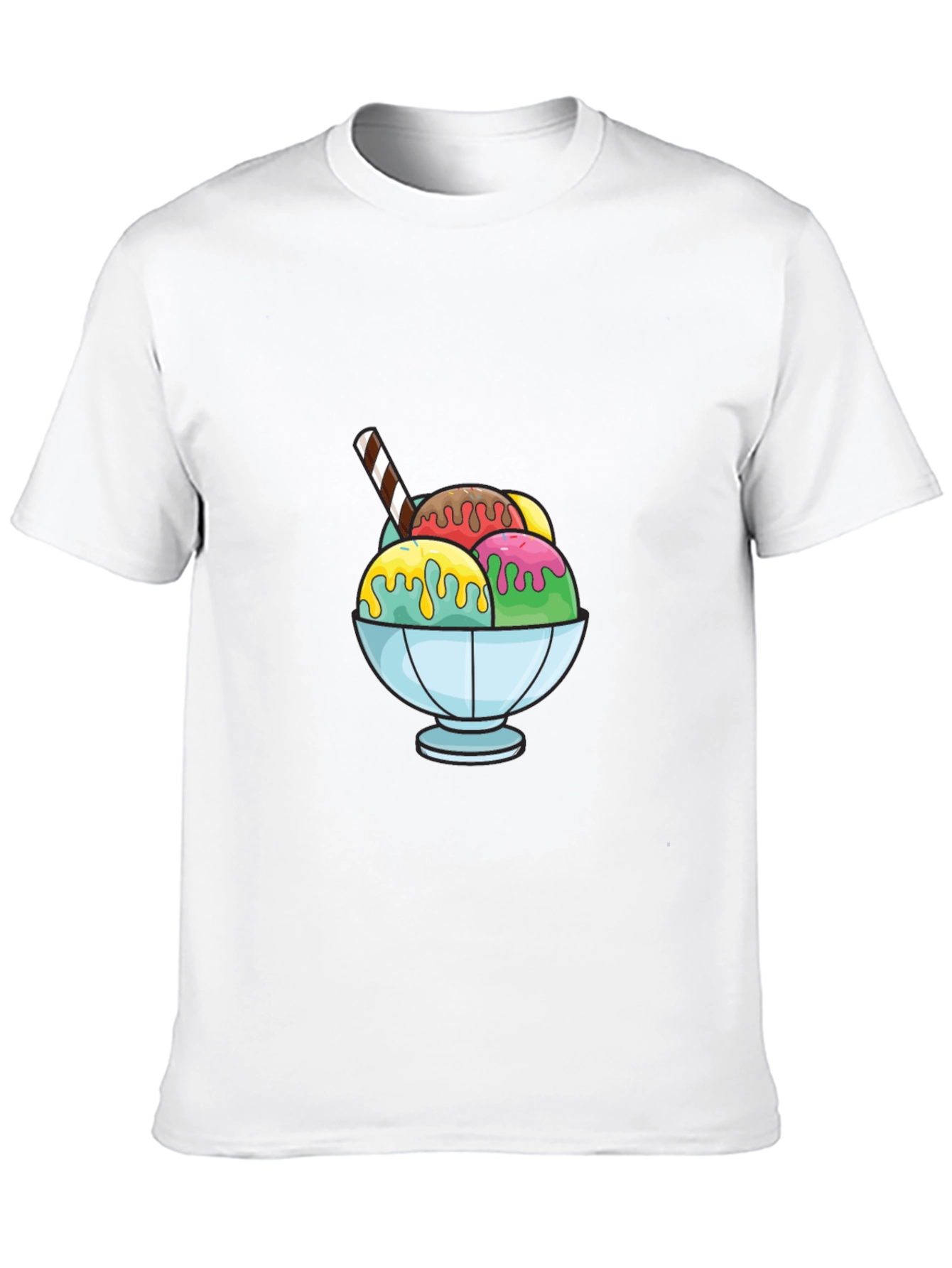 Ice Cream Dessert Graphic T-Shirt - Casual Style