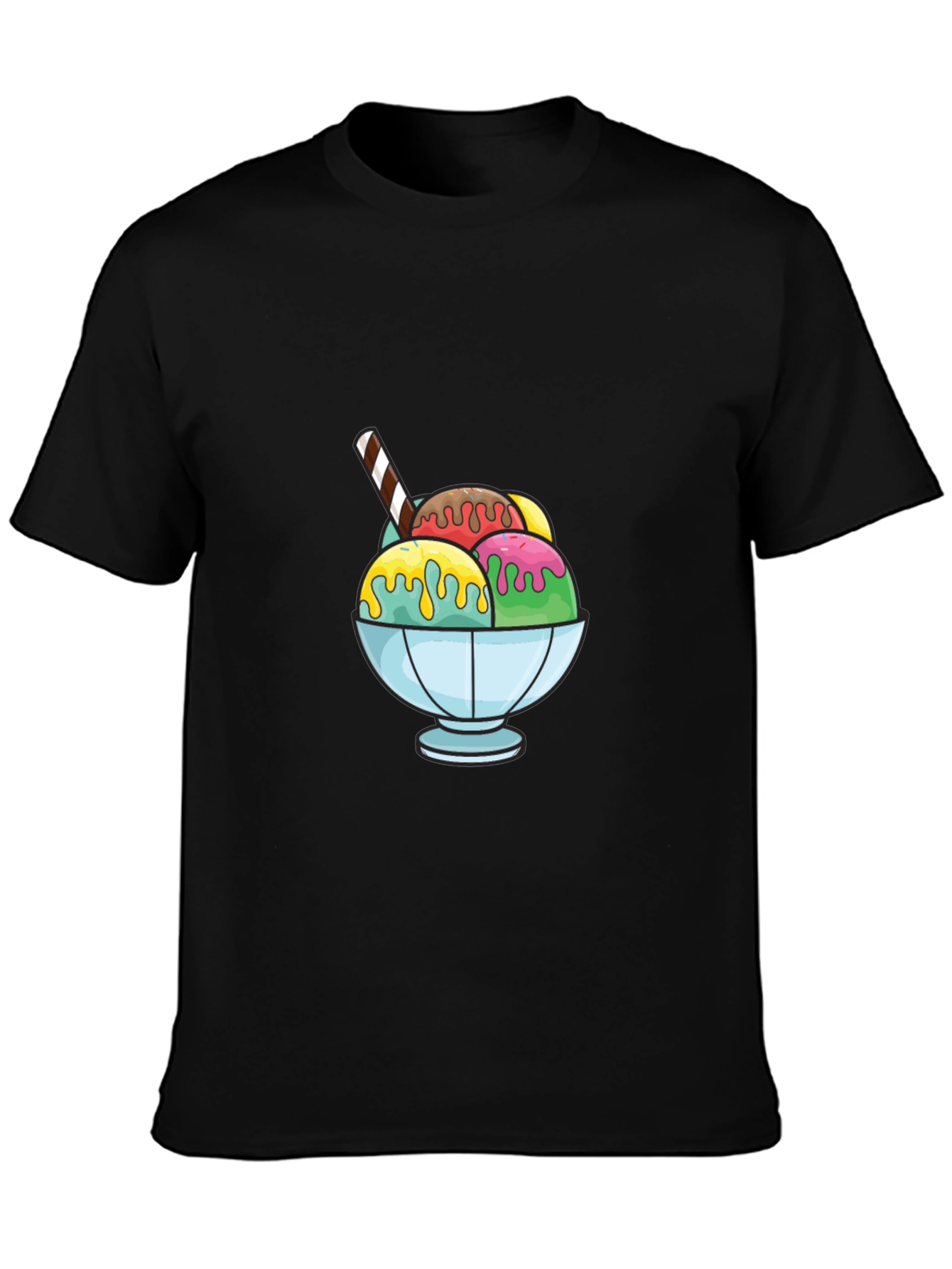 Ice Cream Dessert Graphic T-Shirt - Casual Style