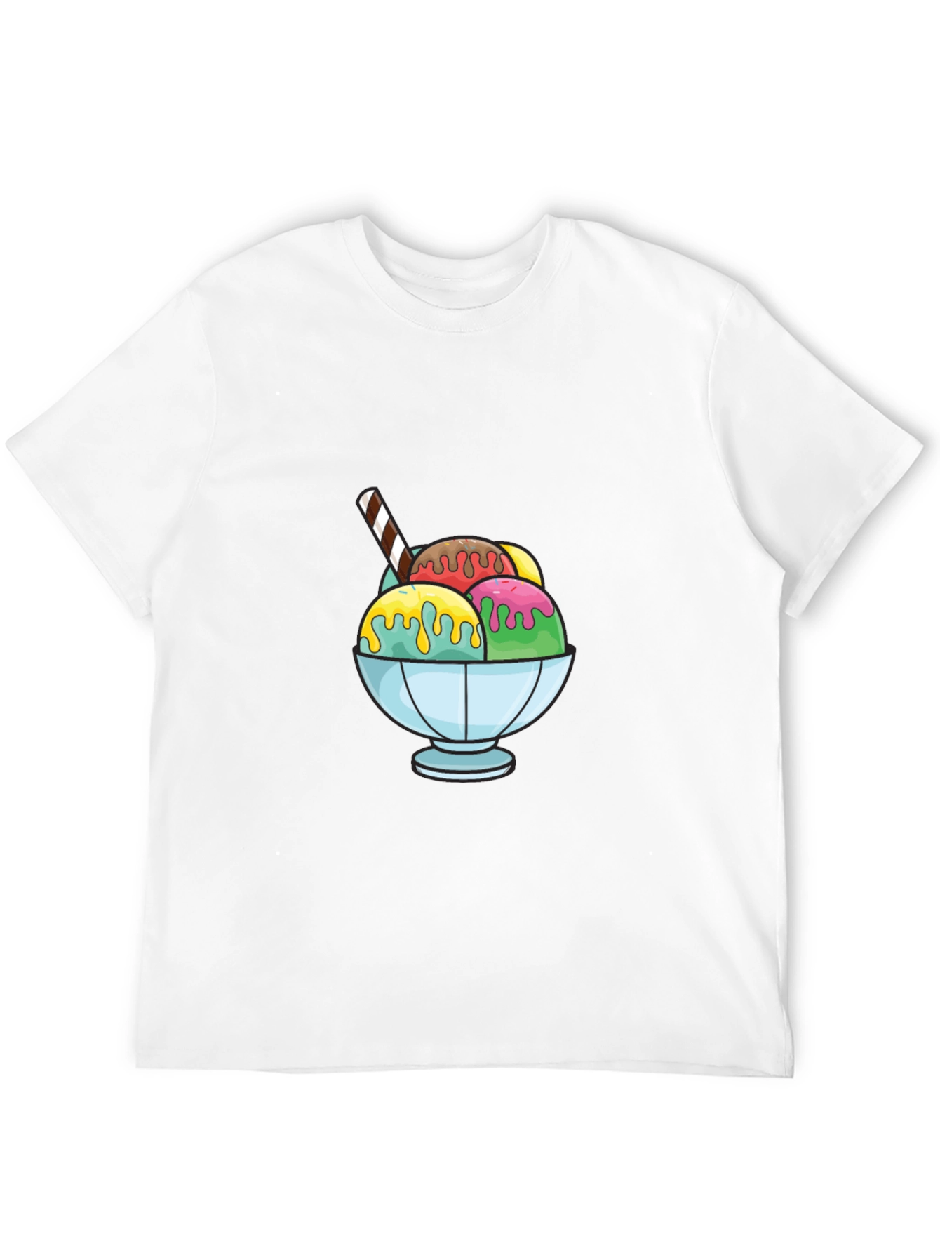 Ice Cream Dessert Graphic T-Shirt - Casual Style