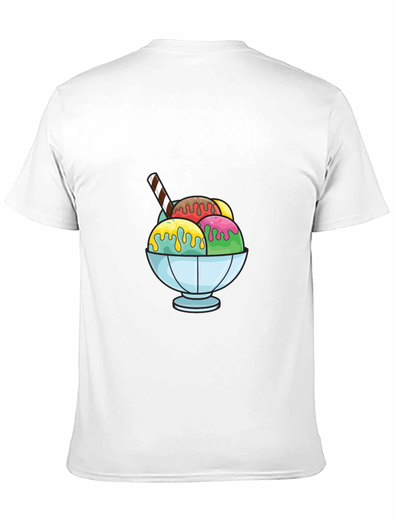 Ice Cream Dessert Graphic T-Shirt - Casual Style