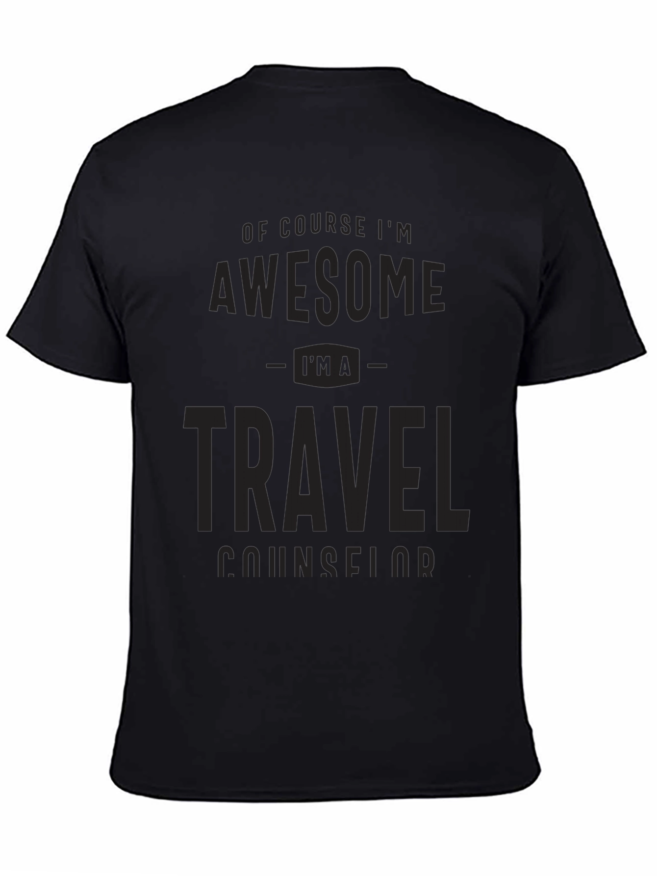 Awesome Travel Counselor Black T-Shirt