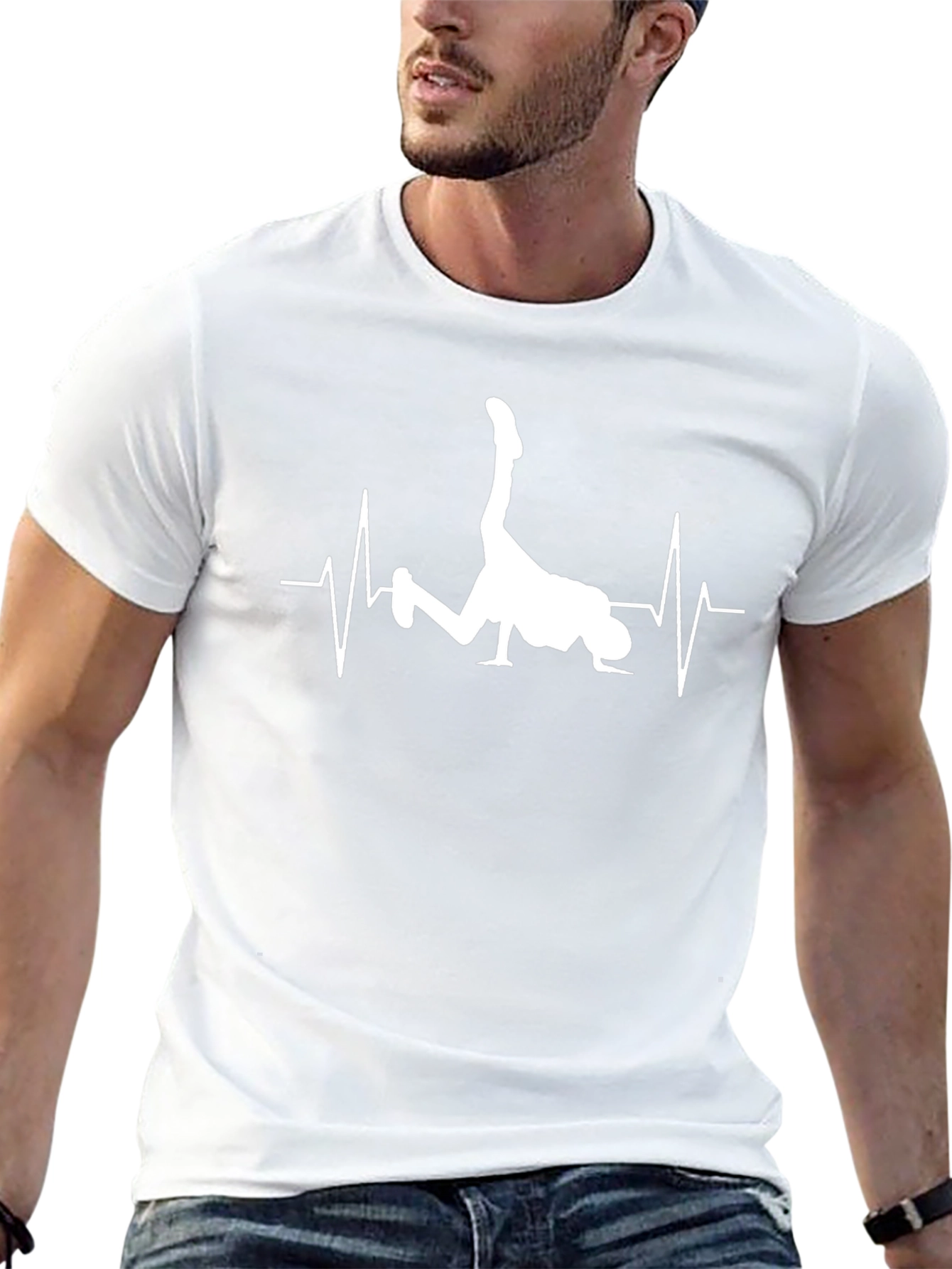 Breakdance Heartbeat T-Shirt - Black