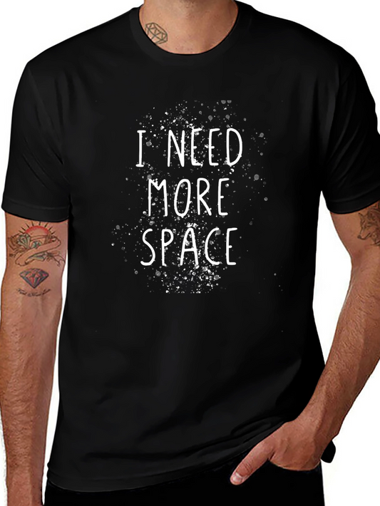 I Need More Space Graphic T-Shirt - Black