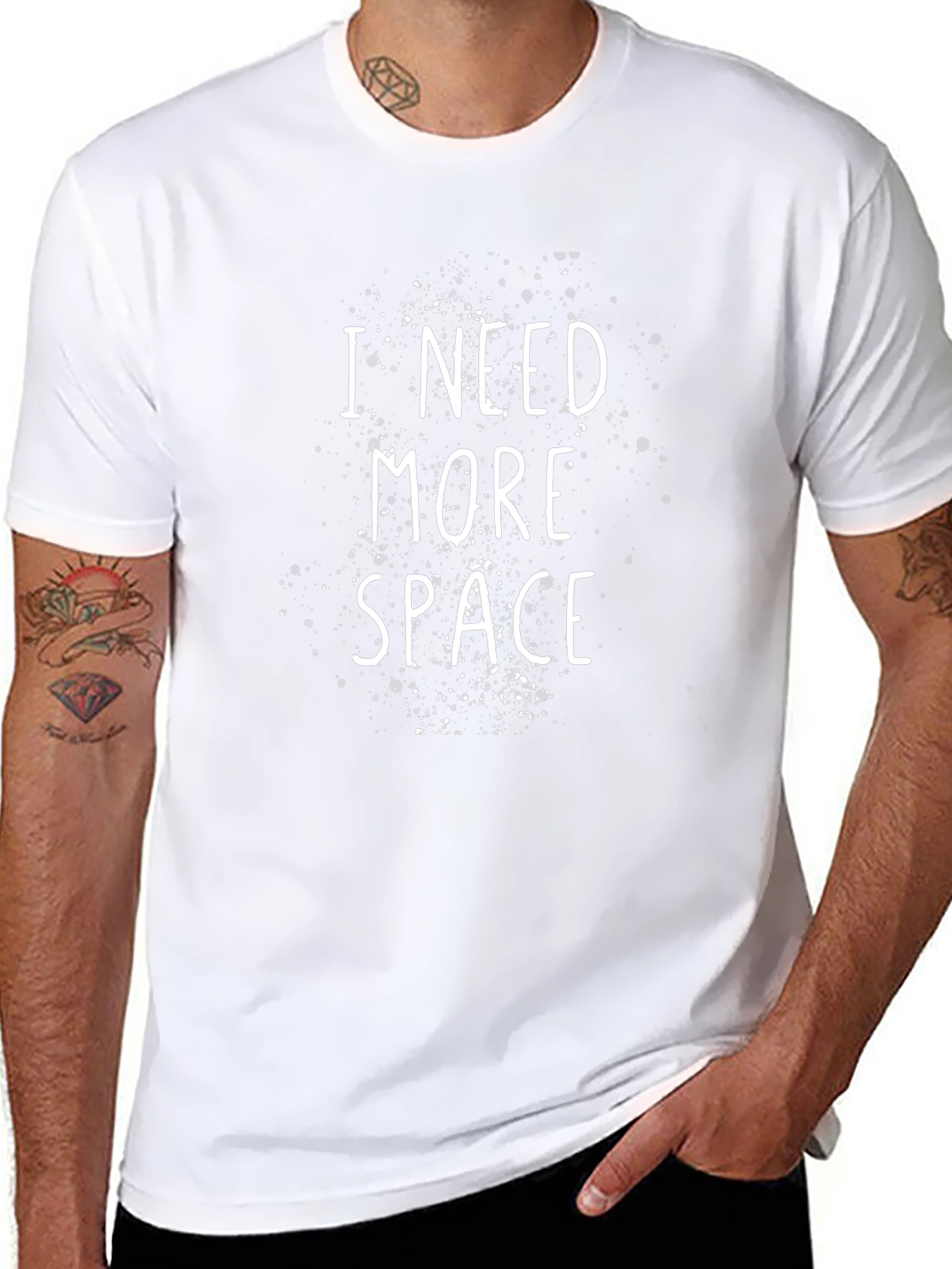 I Need More Space Graphic T-Shirt - Black