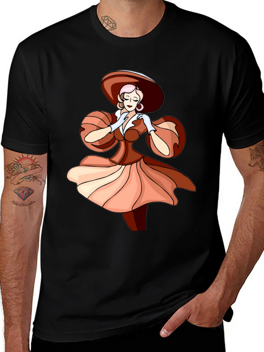 Elegant Woman Graphic Tee - Stylish Fashion T-Shirt