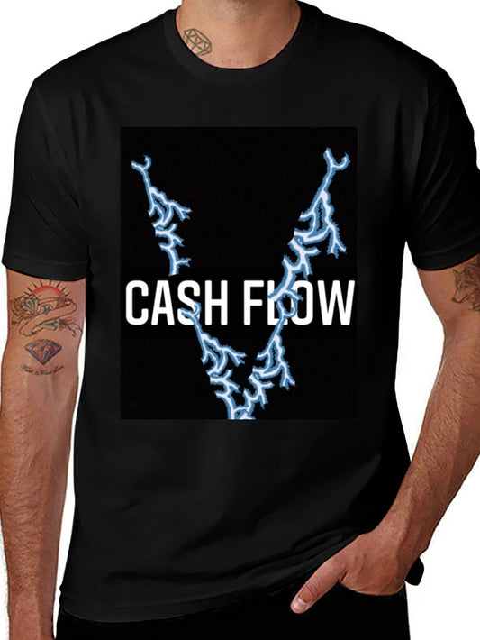 Cash Flow Lightning Bolt Black T-Shirt