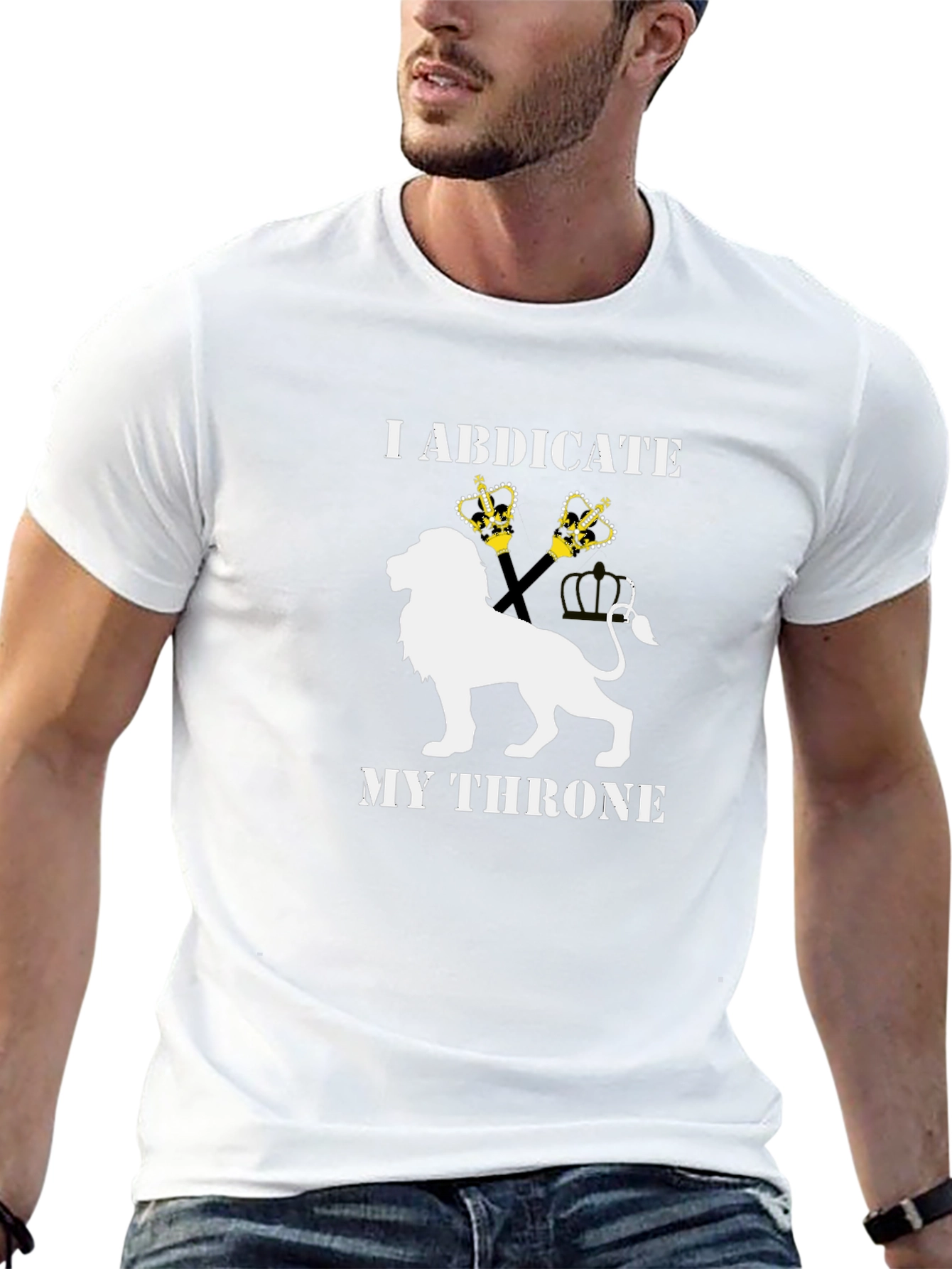 I Abdicate My Throne Lion Graphic Tee