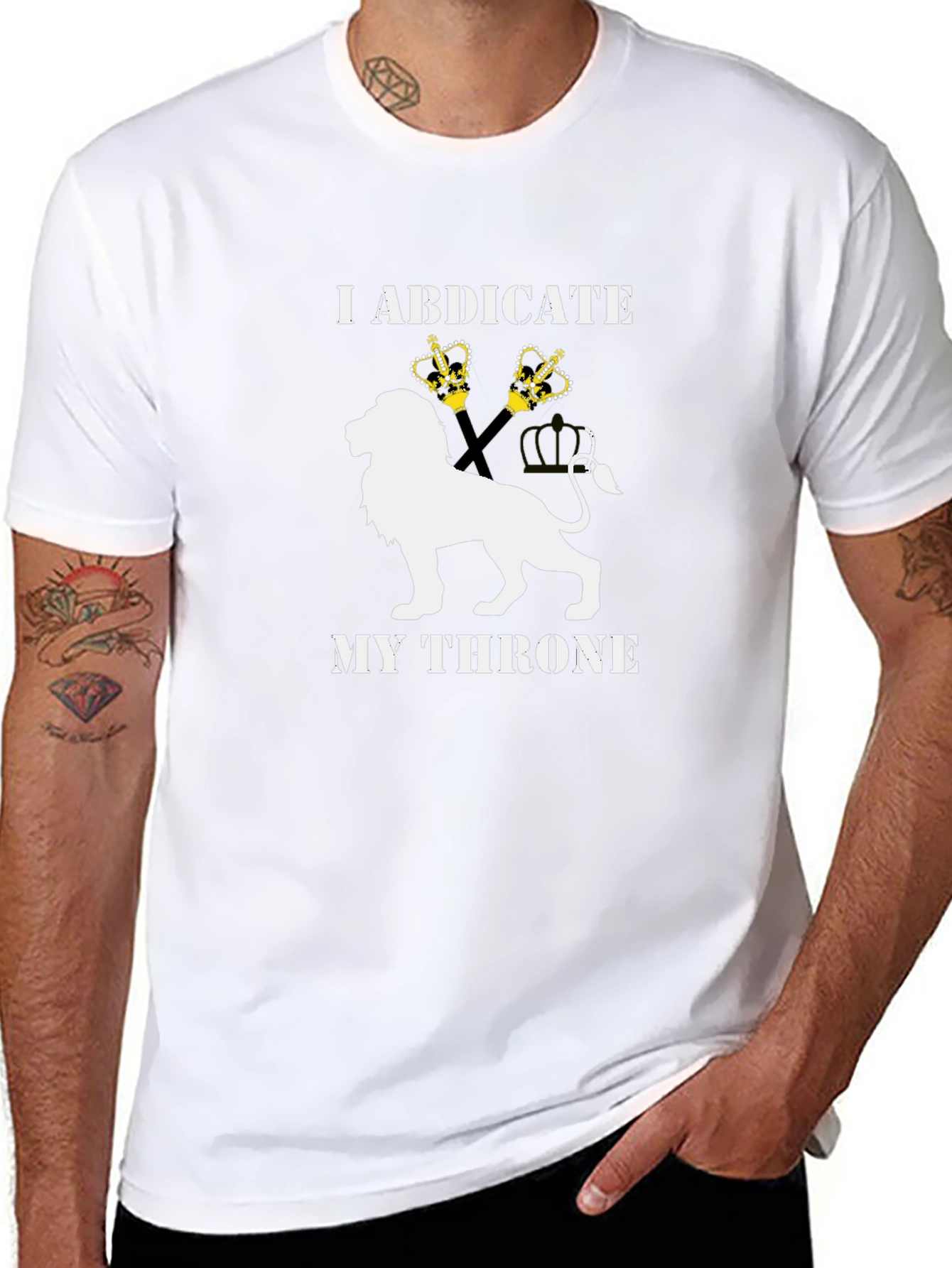 I Abdicate My Throne Lion Graphic Tee