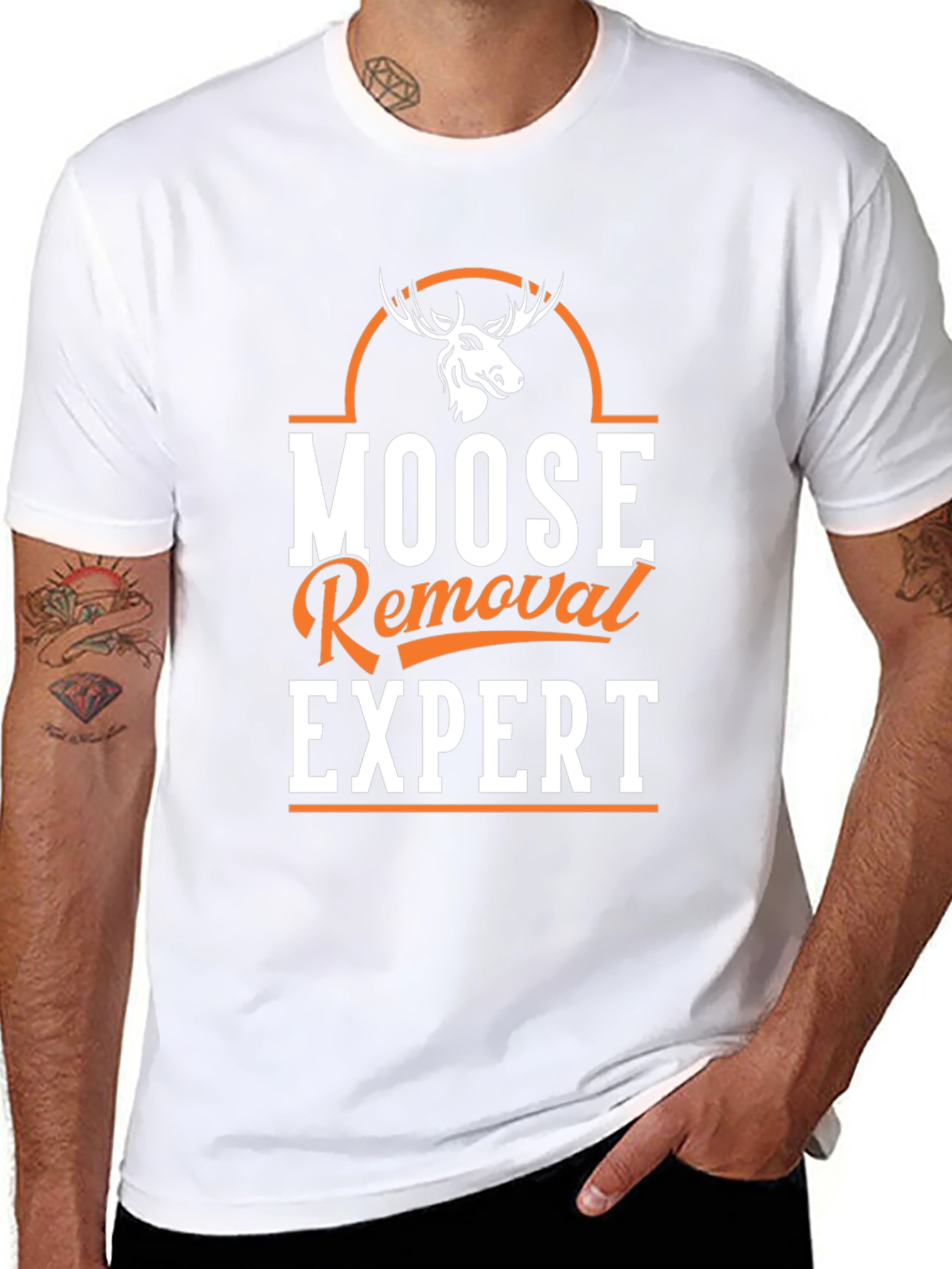 Moose Removal Expert Novelty Graphic Tee