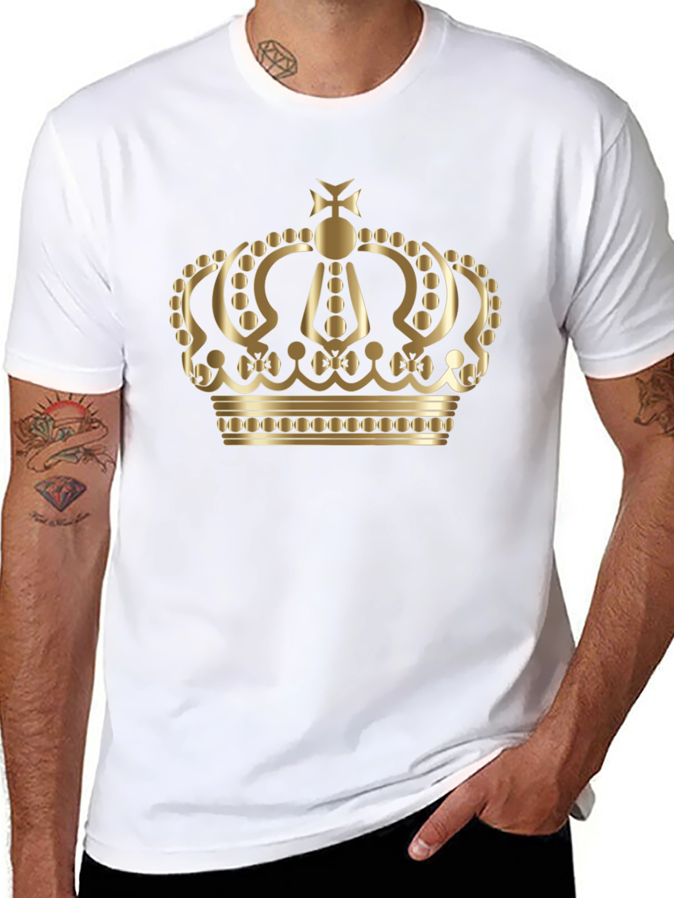 Gold Crown Graphic Black T-Shirt