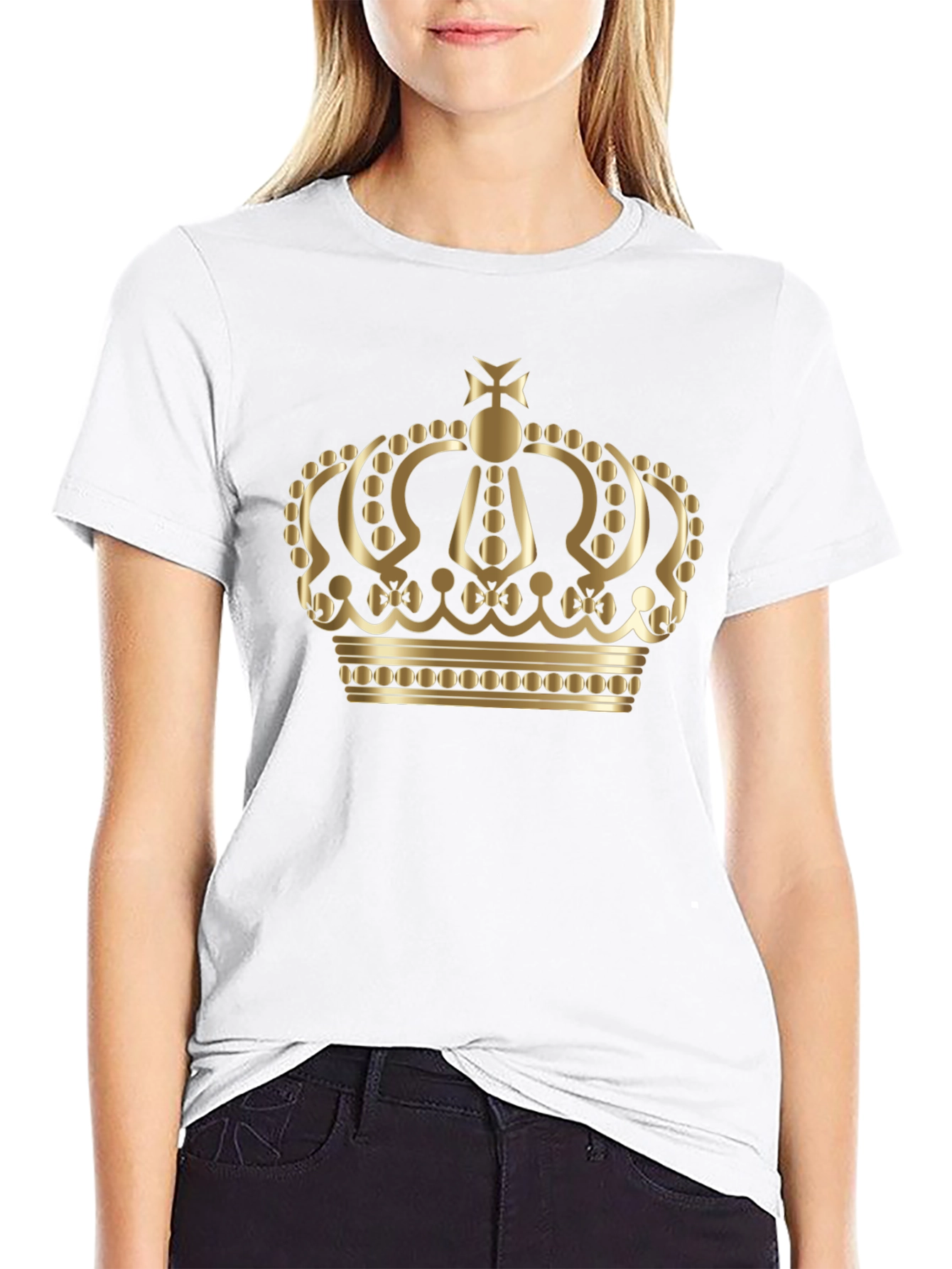 Gold Crown Graphic Black T-Shirt