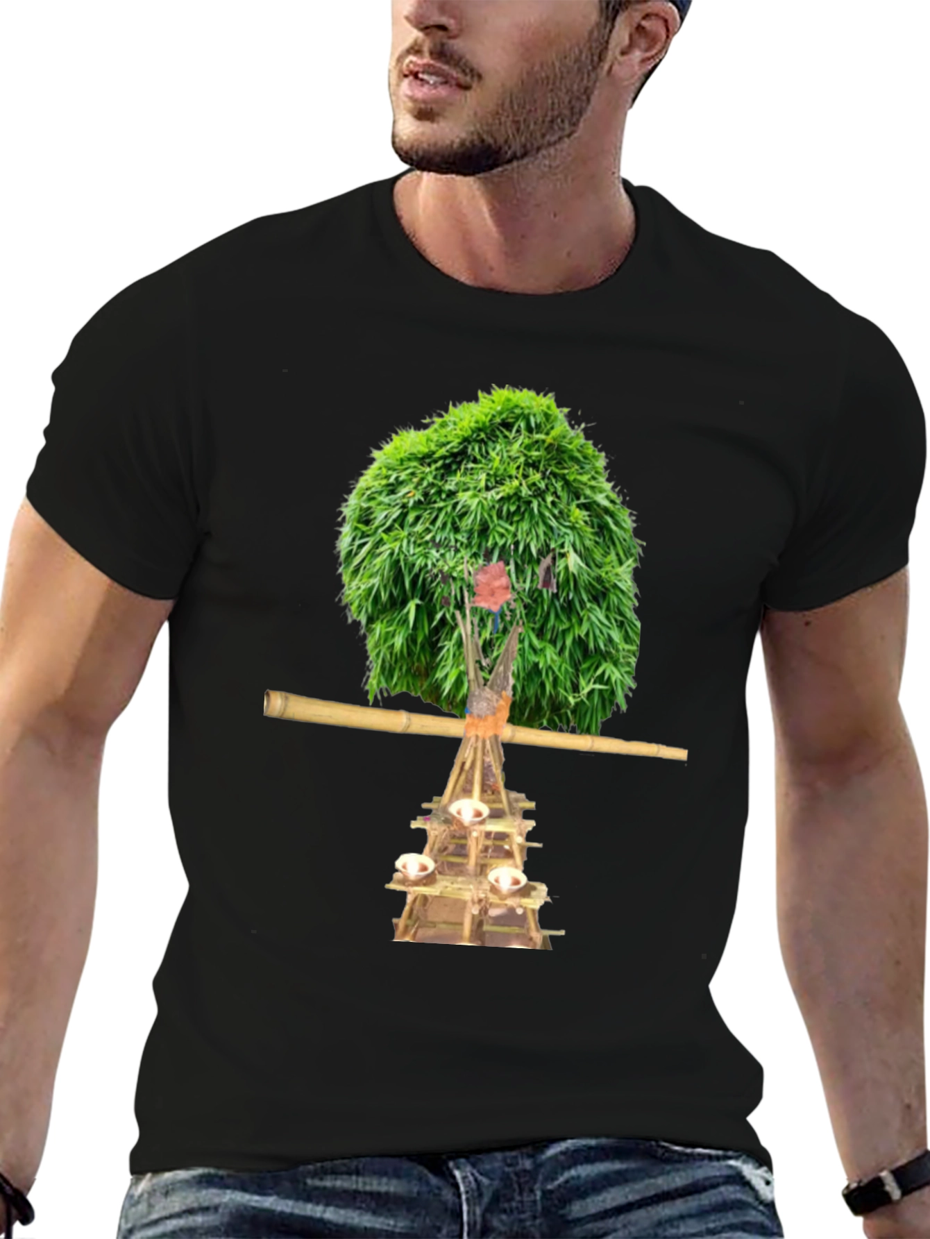 Unique T-Shirt with Nature-Inspired Graphic Print