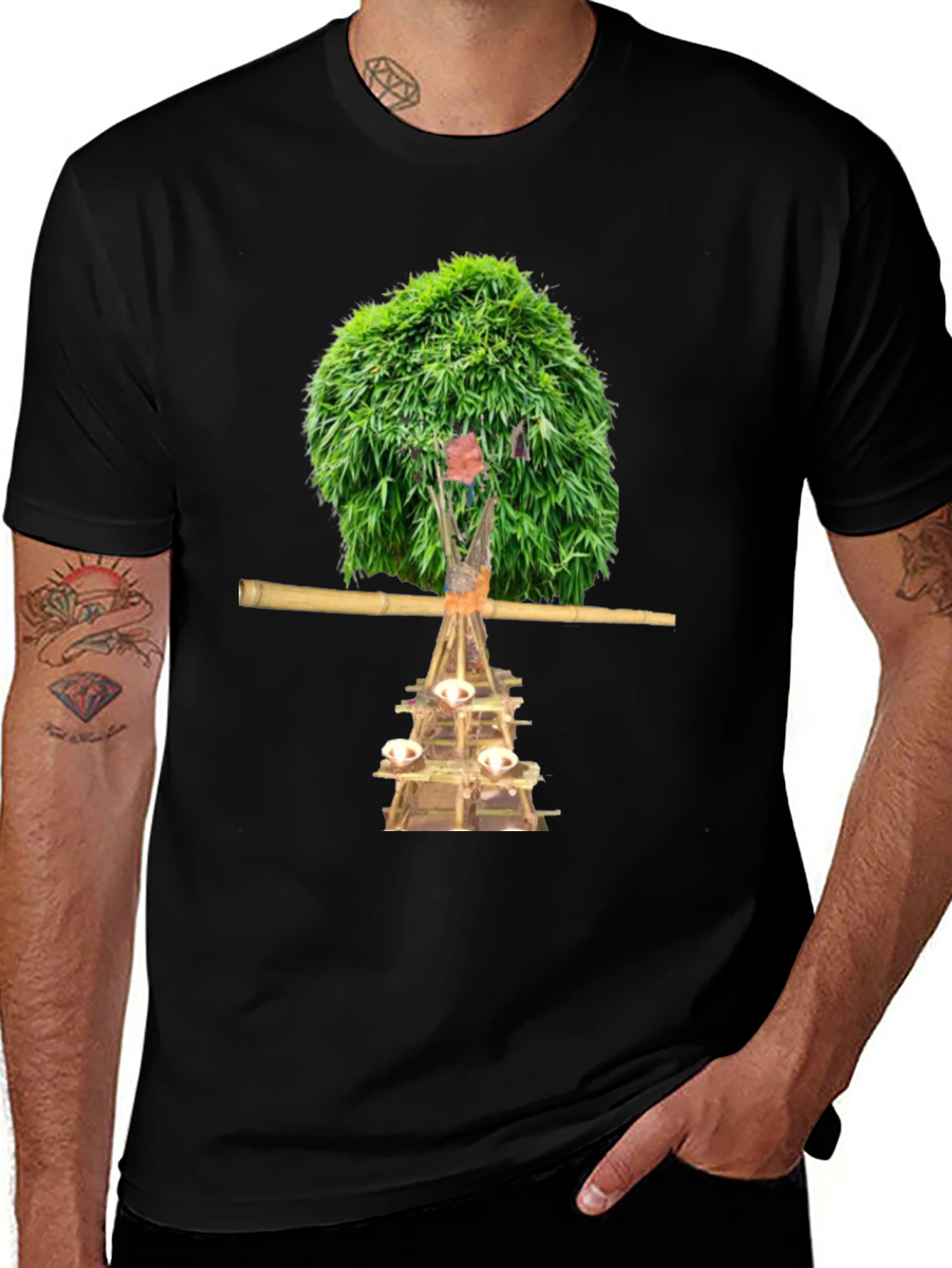 Unique T-Shirt with Nature-Inspired Graphic Print