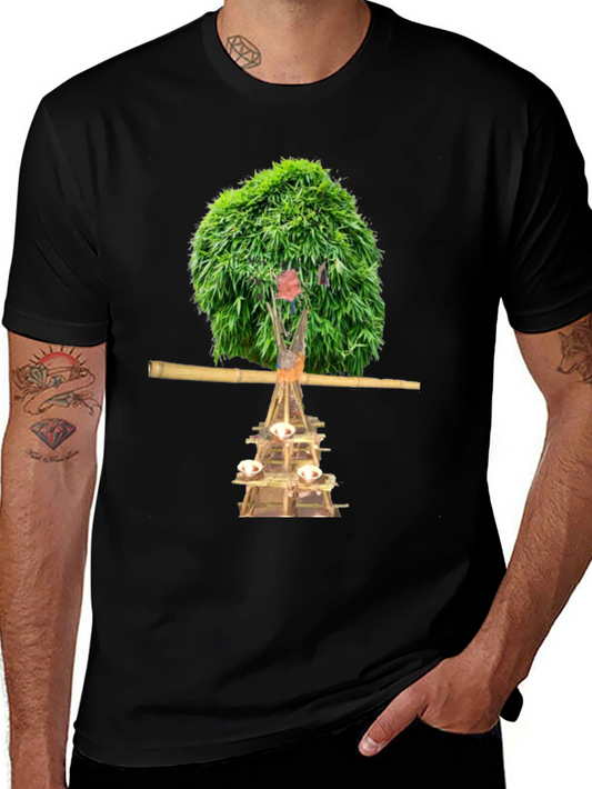 Unique T-Shirt with Nature-Inspired Graphic Print