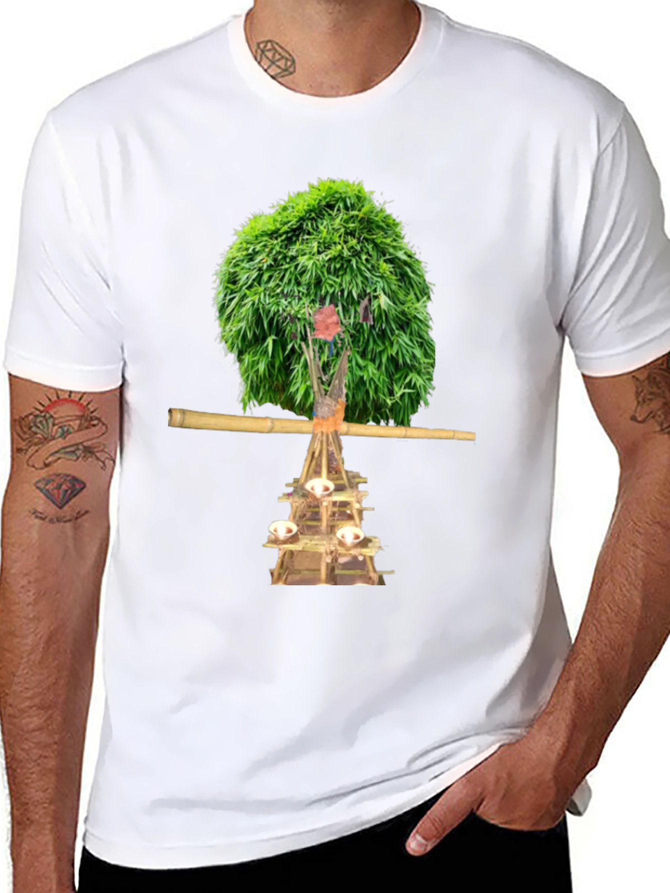 Unique T-Shirt with Nature-Inspired Graphic Print
