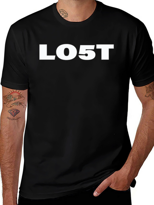 LO5T Graphic Tee - Classic Black Cotton T-Shirt