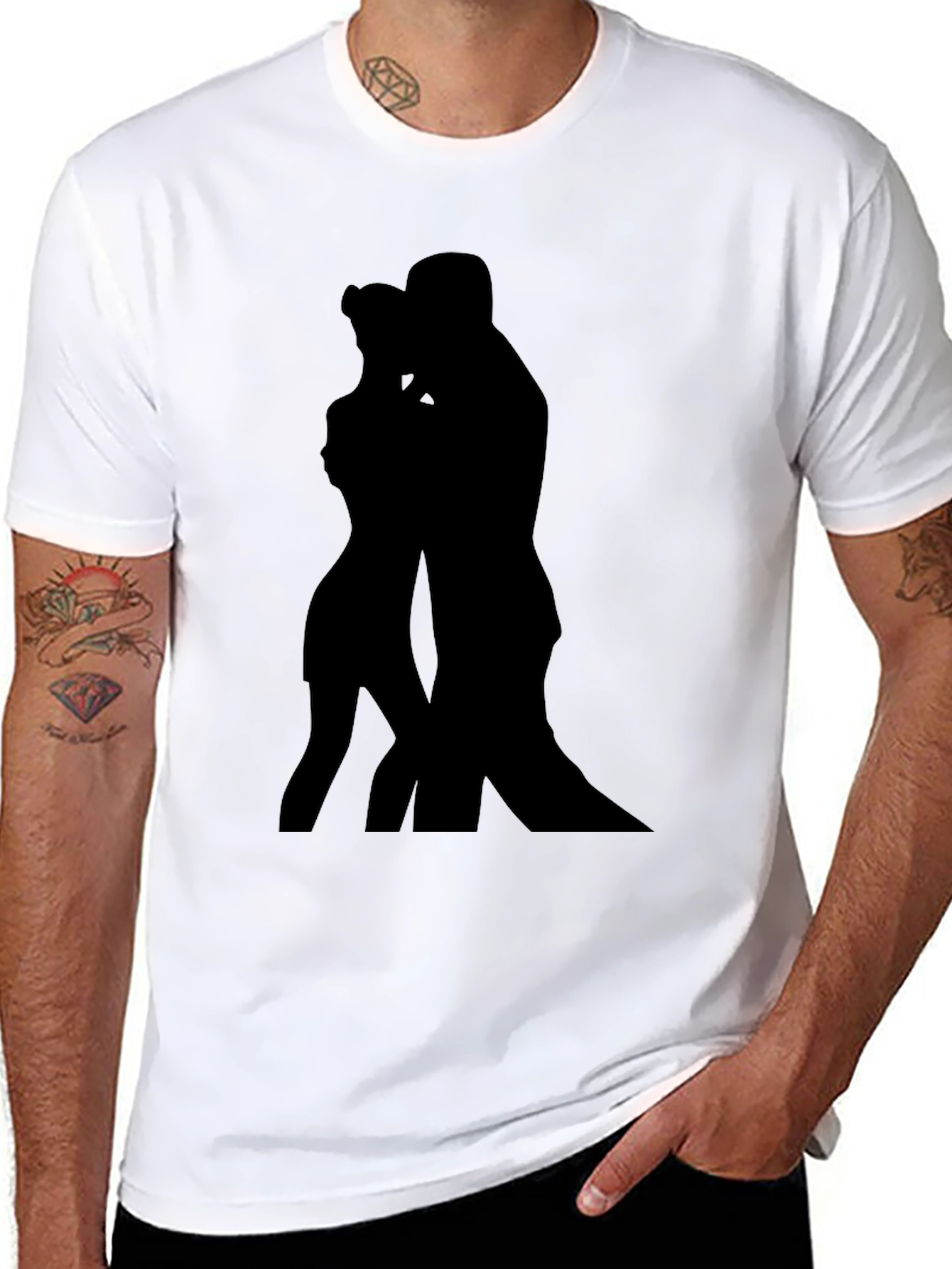 Silhouette Tango Lovers Black T-Shirt
