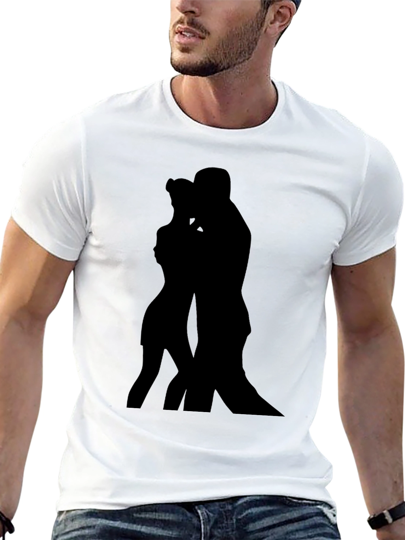 Silhouette Tango Lovers Black T-Shirt