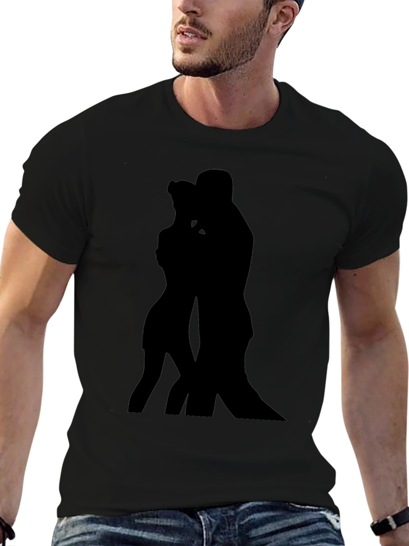 Silhouette Tango Lovers Black T-Shirt