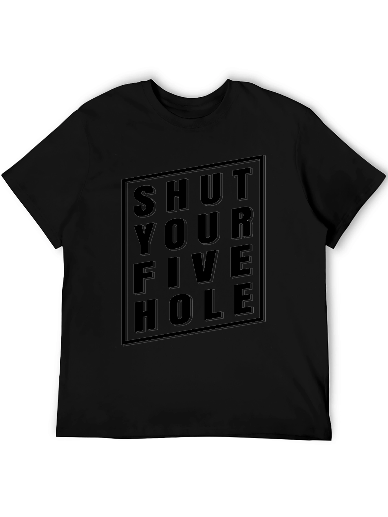 Shut Your Five Hole Black Graphic Tee